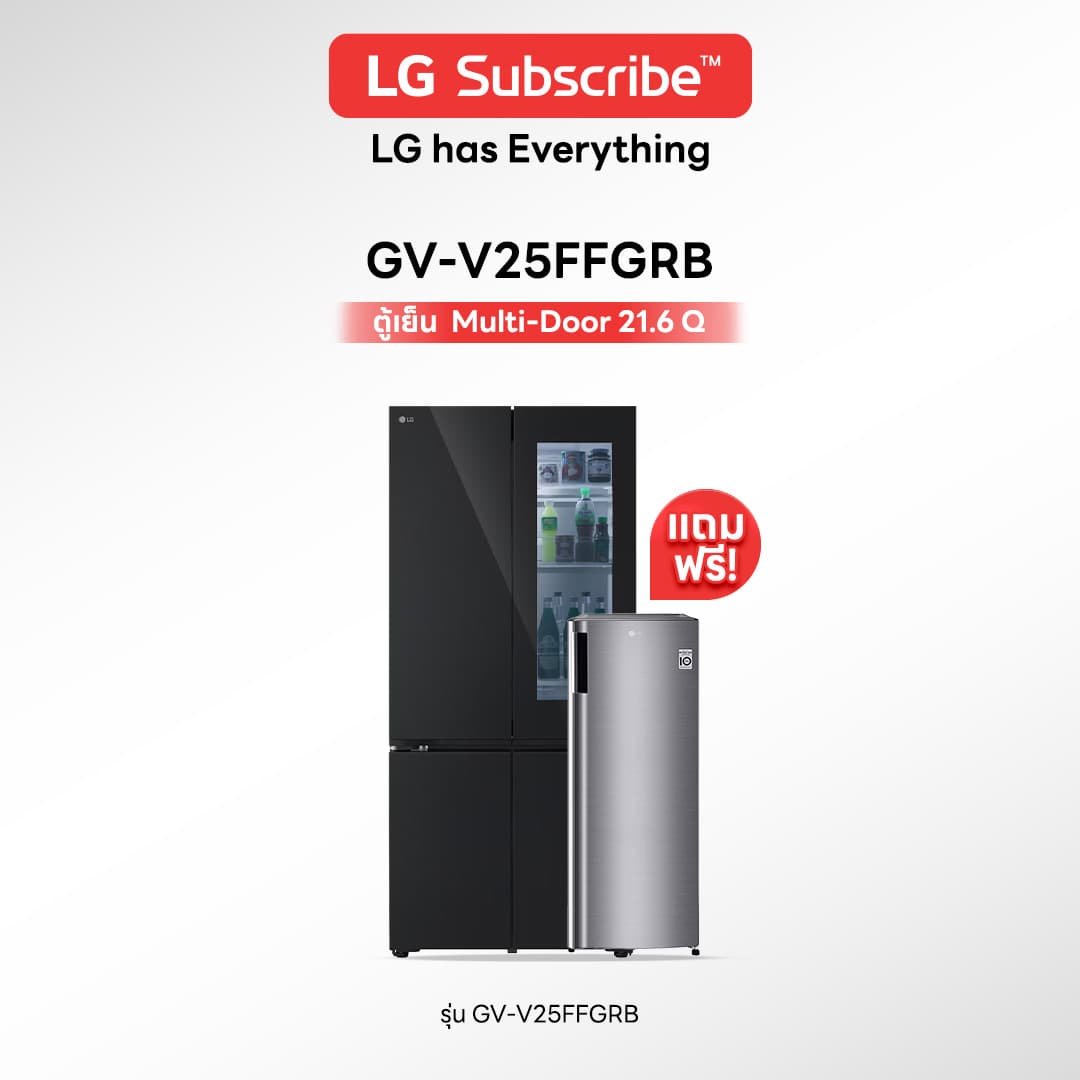 ตู้เย็น LG Multi-Door 21.8 Q รุ่น GV-V25FFGRB
